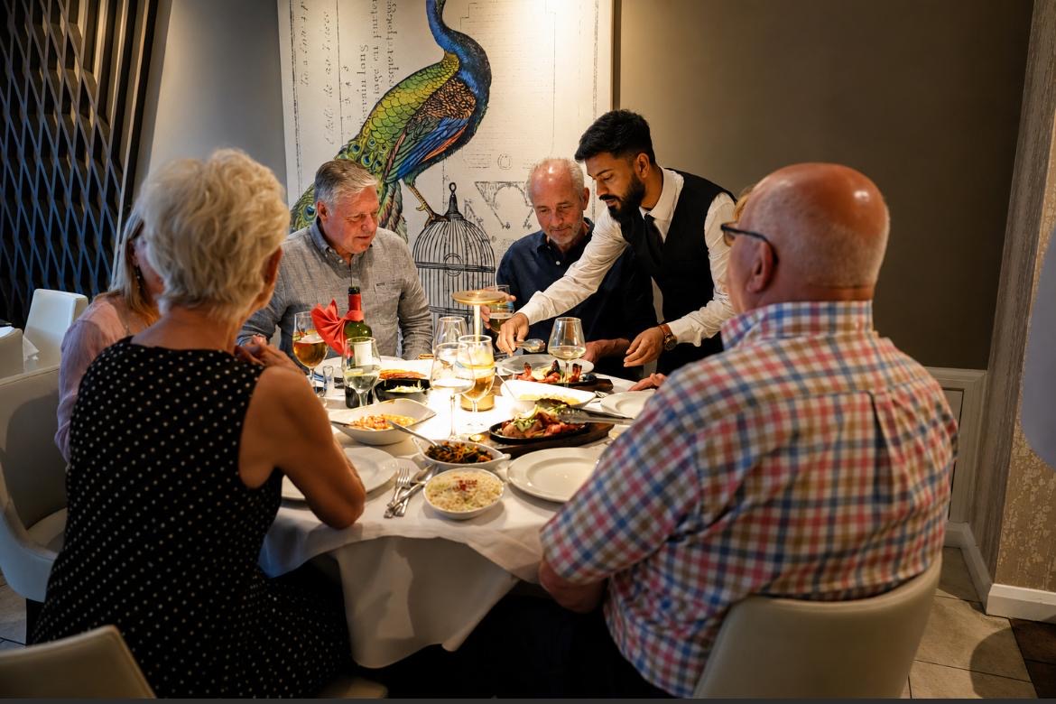 Guests enjoying attentive table service at Valley Connection