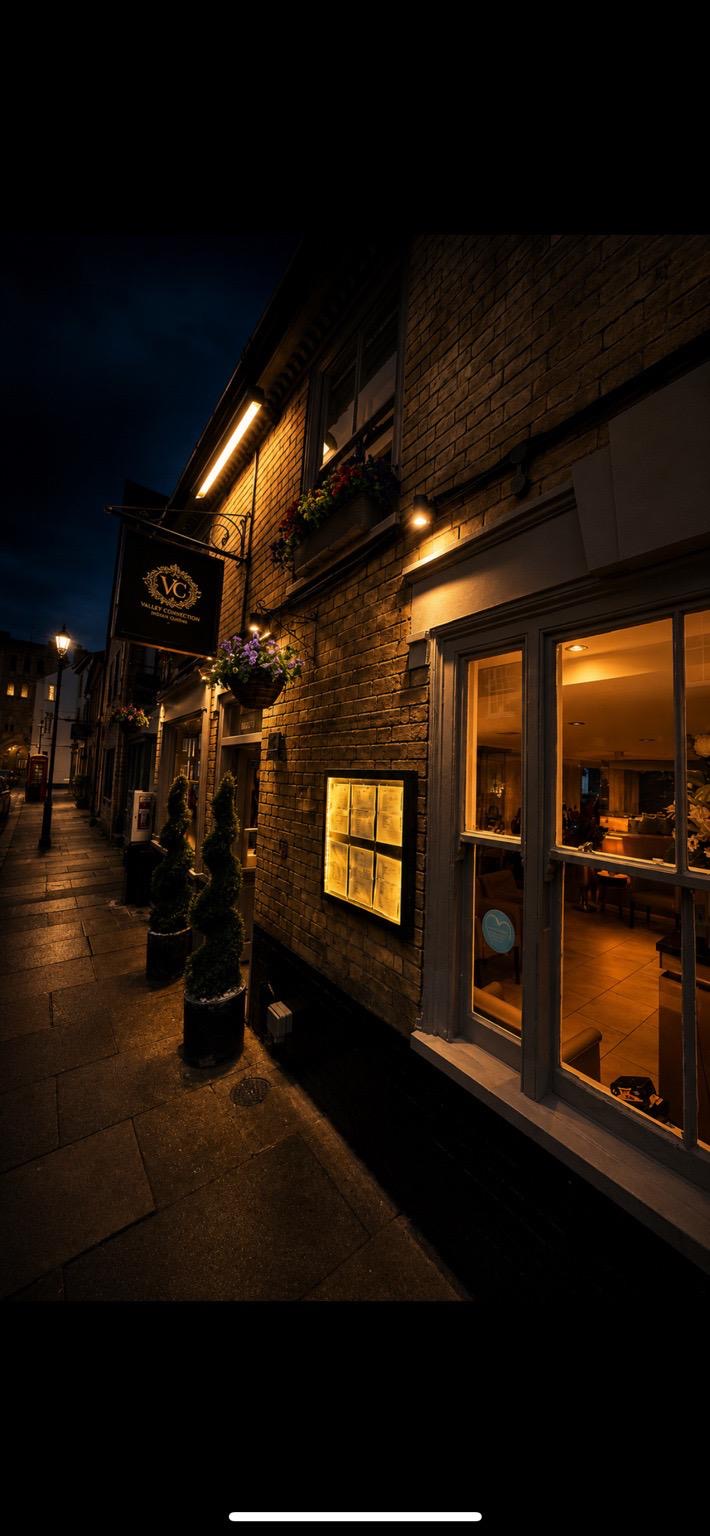 Valley Connection exterior at night